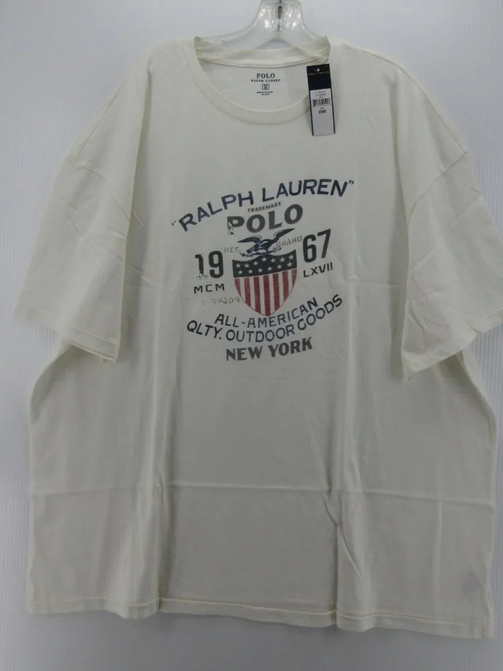 Polo Ralph Lauren Shirt 2XB Big Graphic Eagle American Flag Shield